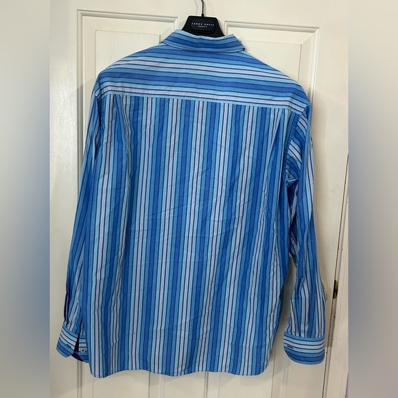 Alan Flusser Men’s XXL Long Sleeve Striped Button Down Shirt - Picture 2 of 7